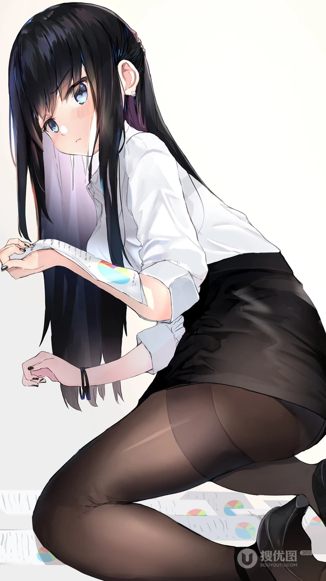 简洁纯白色背景动漫少女手机壁纸6月22日推荐合集