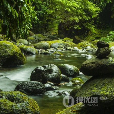 好看的风景头像，亲近大自然之山间溪流唯美景色头像图片