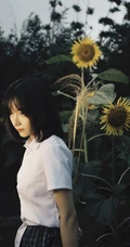 90后女演员卜冠今学生制服短裙户外唯美复古写真美照