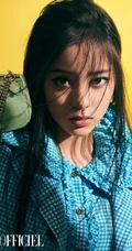 欧阳娜娜长发遮面慵懒风格时尚写真图片
