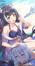 夏日泳装，《公主连结Re:Dive》泳装凯露（水黑）二次元插画图片选集