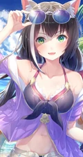 夏日泳装，《公主连结Re:Dive》泳装凯露（水黑）二次元插画图片选集