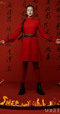 迪丽热巴个性非主流时装着身登杂志写真美照图集