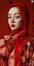 迪丽热巴个性非主流时装着身登杂志写真美照图集