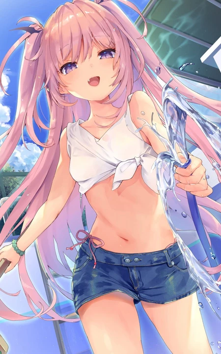 经典披肩双马尾女孩，二次元动漫双马尾少女插画图片合集