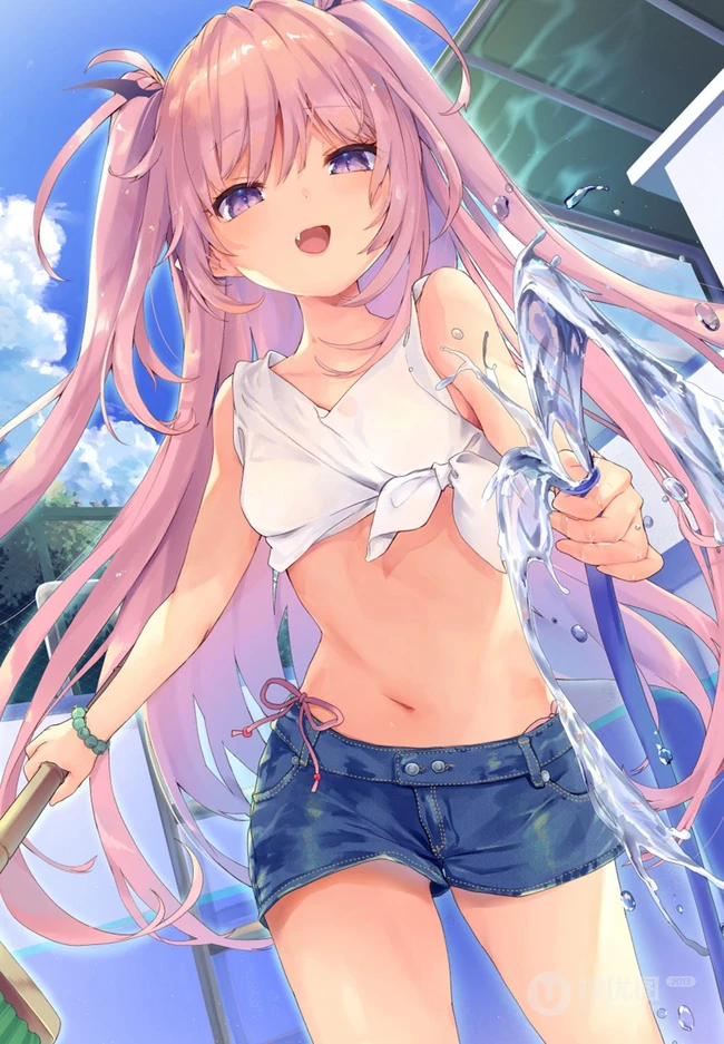 经典披肩双马尾女孩，二次元动漫双马尾少女插画图片合集