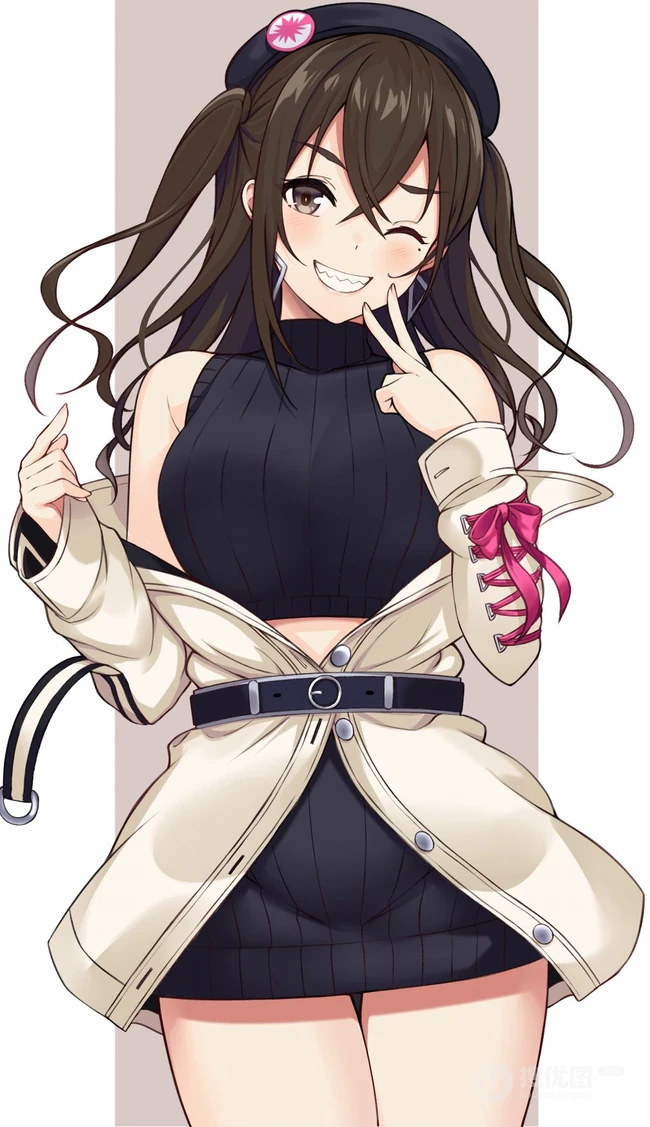 经典披肩双马尾女孩，二次元动漫双马尾少女插画图片合集