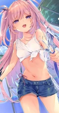 经典披肩双马尾女孩，二次元动漫双马尾少女插画图片合集