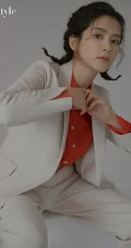 陈昊宇酷美时尚白衣西服套装红衬衫搭配个性杂志写真大片
