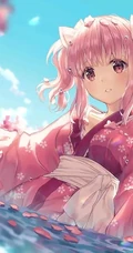如梦似幻的樱花少女，二次元动漫少女和樱花的故事唯美高清图集