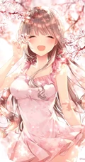 如梦似幻的樱花少女，二次元动漫少女和樱花的故事唯美高清图集
