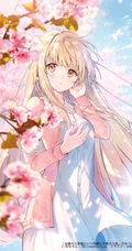 如梦似幻的樱花少女，二次元动漫少女和樱花的故事唯美高清图集