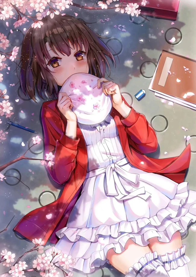 如梦似幻的樱花少女，二次元动漫少女和樱花的故事唯美高清图集