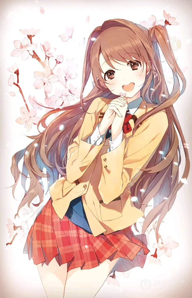 如梦似幻的樱花少女，二次元动漫少女和樱花的故事唯美高清图集