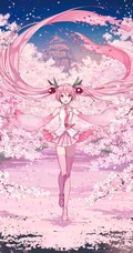 如梦似幻的樱花少女，二次元动漫少女和樱花的故事唯美高清图集