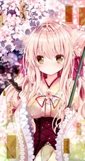 如梦似幻的樱花少女，二次元动漫少女和樱花的故事唯美高清图集