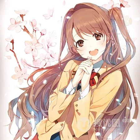 唯美浪漫的樱花，美丽动人的二次元少女，女生专属的动漫头像图片欣赏