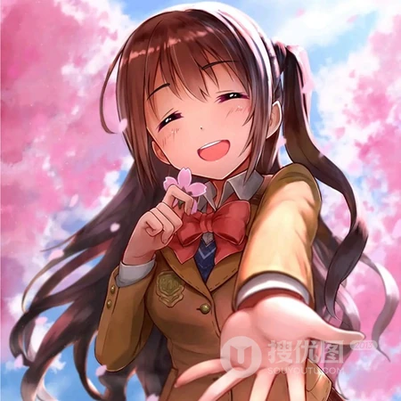 唯美浪漫的樱花，美丽动人的二次元少女，女生专属的动漫头像图片欣赏
