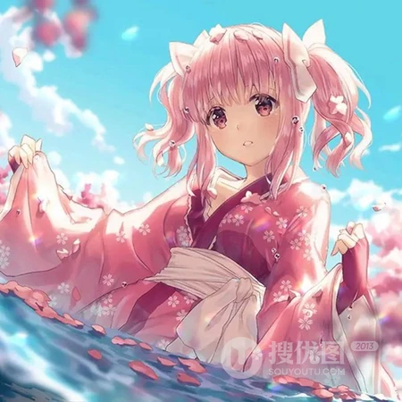 唯美浪漫的樱花，美丽动人的二次元少女，女生专属的动漫头像图片欣赏