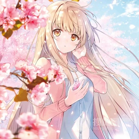 唯美浪漫的樱花，美丽动人的二次元少女，女生专属的动漫头像图片欣赏