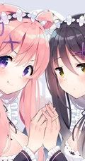 动漫人物闺蜜篇，公主连结初音和栞（睡美人与病弱白虎）姐妹情深图片