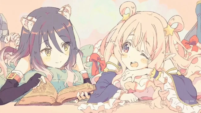 动漫人物闺蜜篇，公主连结初音和栞（睡美人与病弱白虎）姐妹情深图片