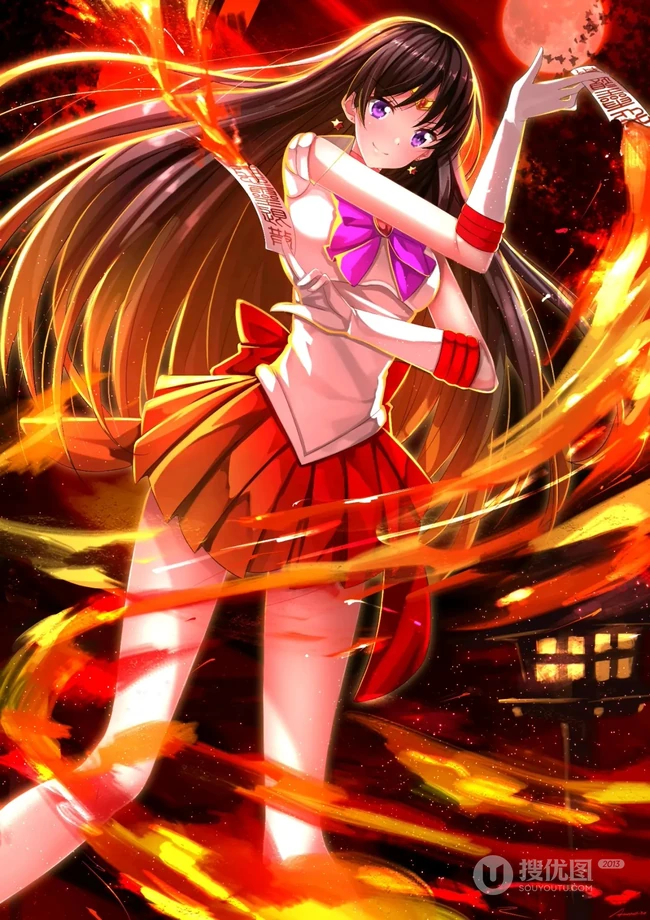 不同画师绘画的少女战士，二次元动漫少女战士精少女人物图片集