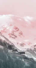 大气磅礴的唯美雪山风景手机壁纸
