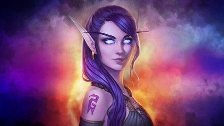 经典竞技游戏&ldquo;魔兽世界&rdquo;人物原型插画高清壁纸图片
