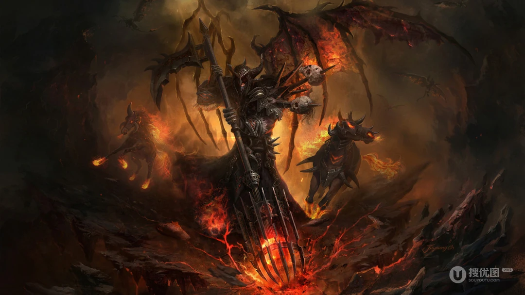 经典竞技游戏&ldquo;魔兽世界&rdquo;人物原型插画高清壁纸图片