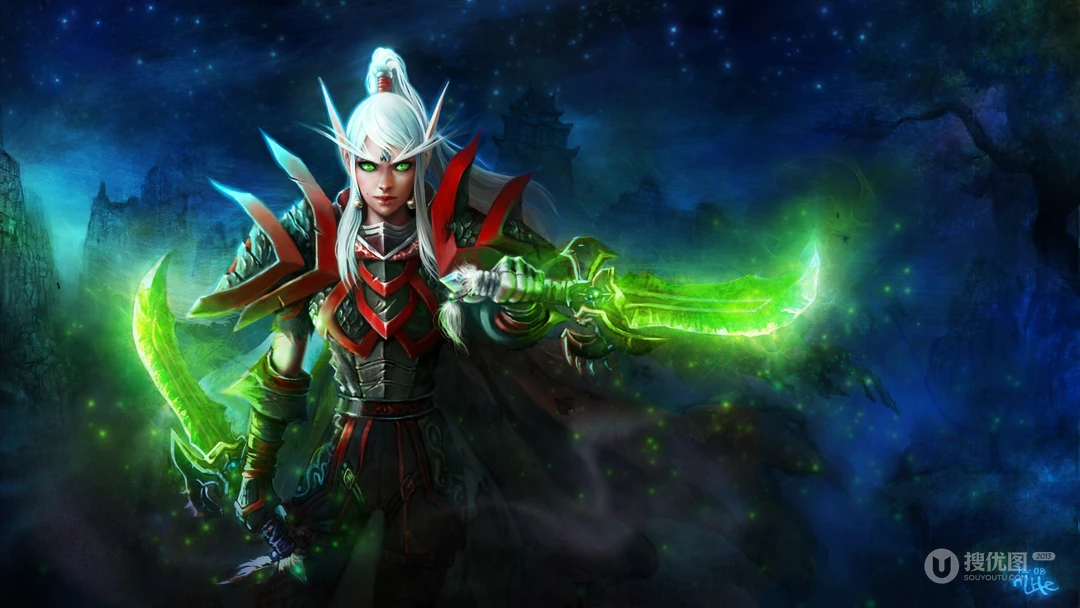 经典竞技游戏&ldquo;魔兽世界&rdquo;人物原型插画高清壁纸图片