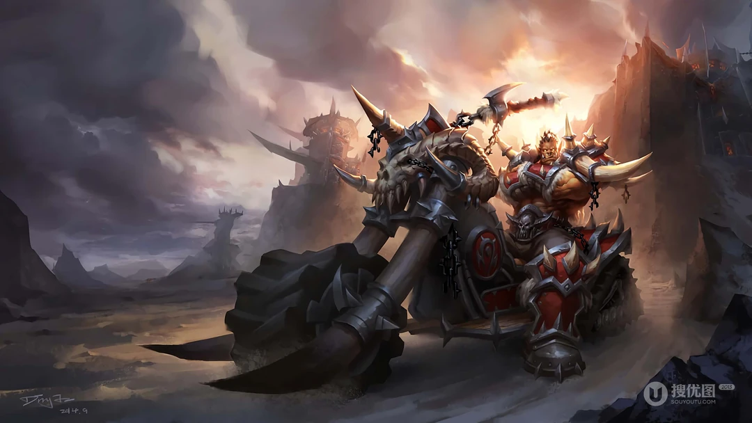 经典竞技游戏&ldquo;魔兽世界&rdquo;人物原型插画高清壁纸图片