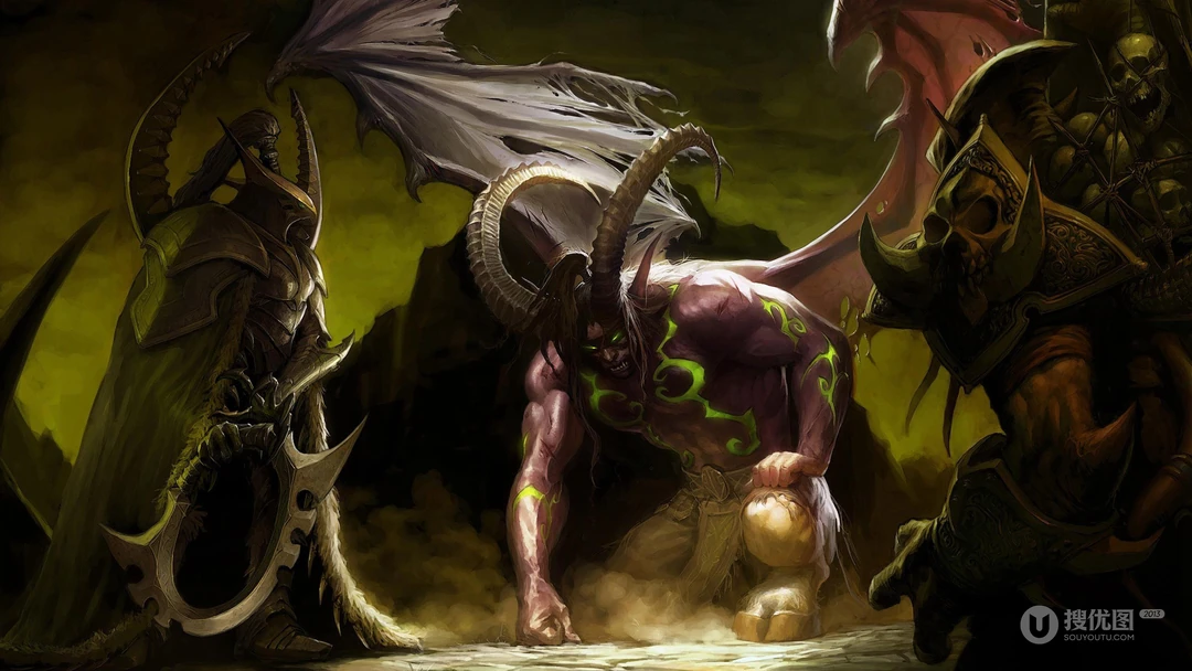 经典竞技游戏&ldquo;魔兽世界&rdquo;人物原型插画高清壁纸图片