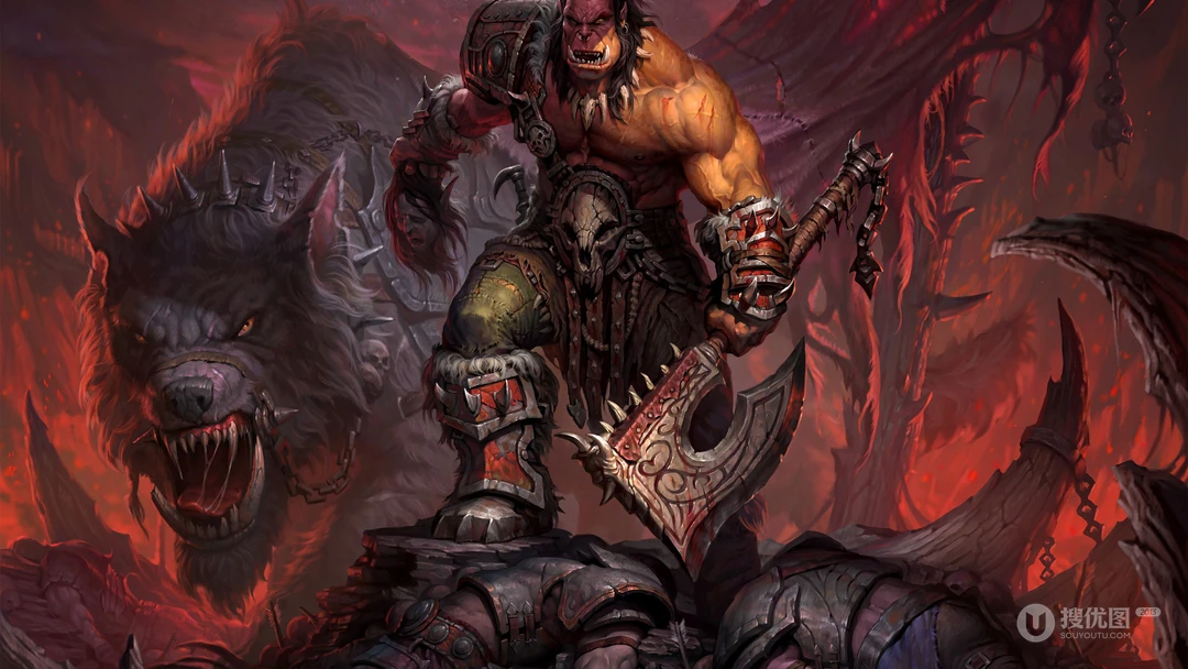 经典竞技游戏&ldquo;魔兽世界&rdquo;人物原型插画高清壁纸图片