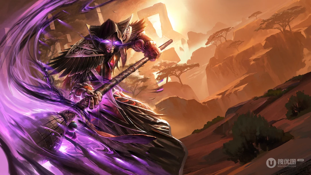 经典竞技游戏&ldquo;魔兽世界&rdquo;人物原型插画高清壁纸图片