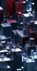 创意的抽象3D线条，3D的正方体等图形手机壁纸