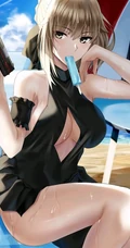 手机游戏FGO黑saber人物美图，精选二次元手绘黑saber人物插画图片