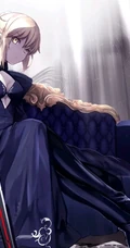 手机游戏FGO黑saber人物美图，精选二次元手绘黑saber人物插画图片