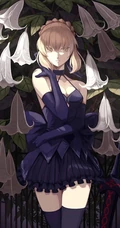 手机游戏FGO黑saber人物美图，精选二次元手绘黑saber人物插画图片