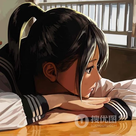 美好的校园生活，二次元动漫、卡通高中女生好看头像图片