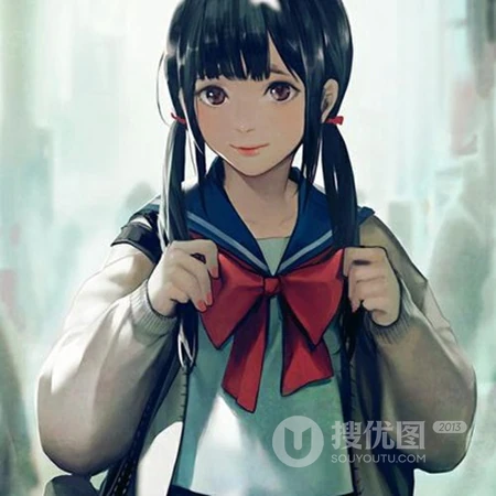 美好的校园生活，二次元动漫、卡通高中女生好看头像图片