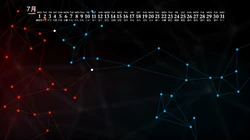 梦幻光影，光点，几何图形等简约日历壁纸图片-2020年7月日历壁纸精选