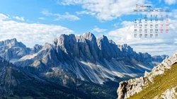 唯美的山山水水大自然景色日历壁纸，2020年七月日历桌面壁纸图片