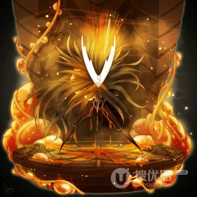 动画风格的银河恶魔城类型动作游戏《空洞骑士》人物插画图集