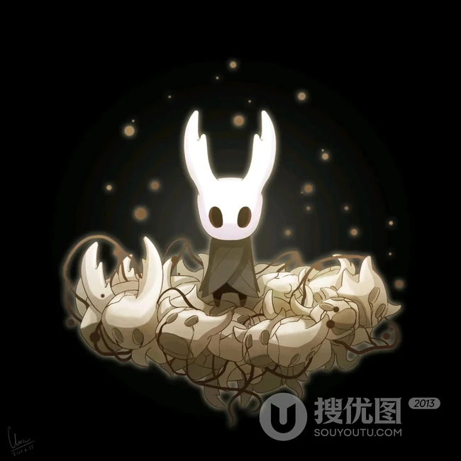 动画风格的银河恶魔城类型动作游戏《空洞骑士》人物插画图集