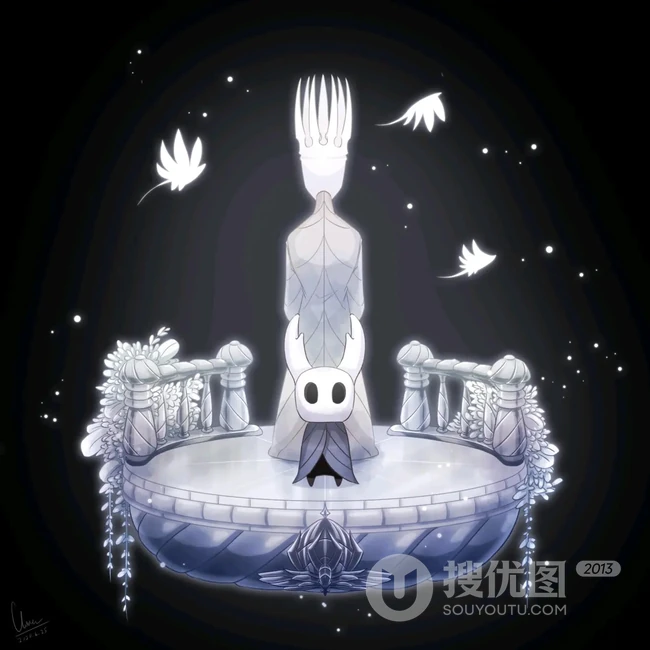 动画风格的银河恶魔城类型动作游戏《空洞骑士》人物插画图集