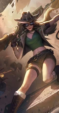LOL皮城女警凯瑟琳，英雄联盟ADC人物凯瑟琳精选插画图集