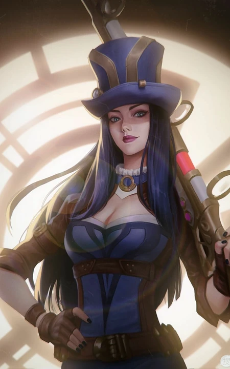 LOL皮城女警凯瑟琳，英雄联盟ADC人物凯瑟琳精选插画图集