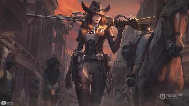 LOL皮城女警凯瑟琳，英雄联盟ADC人物凯瑟琳精选插画图集