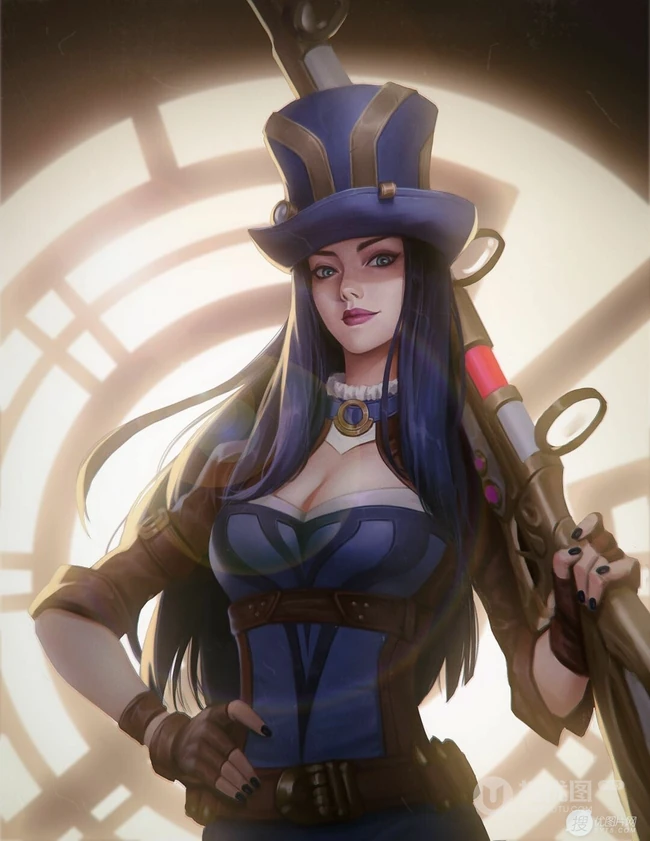 LOL皮城女警凯瑟琳，英雄联盟ADC人物凯瑟琳精选插画图集